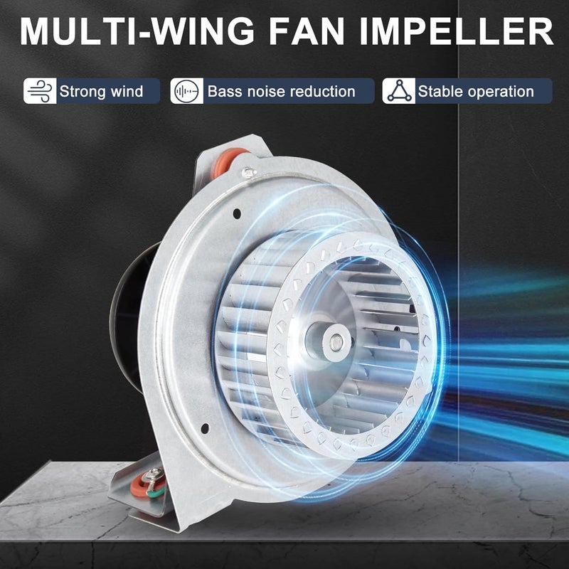 Criditpid HC21ZE117-B HC21ZE117 Furnace Draft Inducer Blower Motor Kit for JAKEL INC J238-150-1571 Draft Inducer Motor, Inducer Motor Kit Includes Blower Wheel and Mounting Bracket. - Image 5